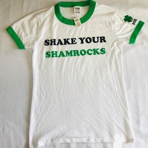 NWT VS PINK Shake your Shamrock Tee
